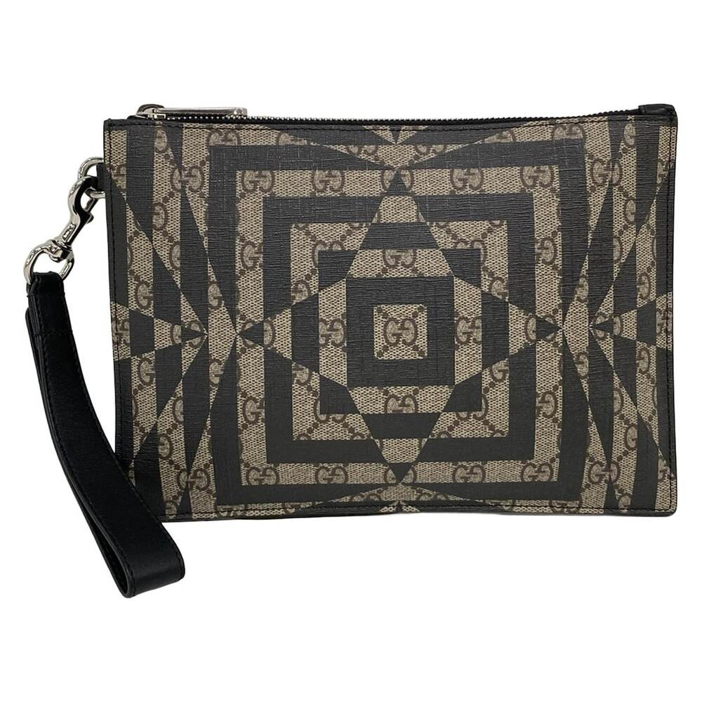 Gucci GG Kaleido Clutch Bag 411768 Beige Black